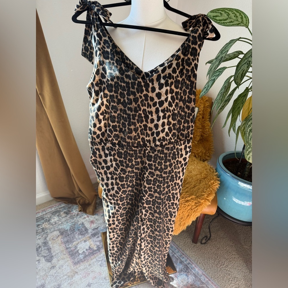Leopard Print Jumpsuit - Picture 2 of 7